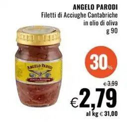 Famila ANGELO PARODI Filetti di Acciughe Cantabriche in olio di oliva offerta