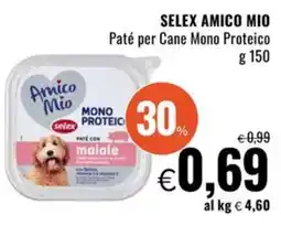 Famila SELEX AMICO MIO Paté per Cane Mono Proteico offerta