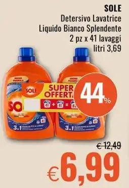 Famila SOLE Detersivo Lavatrice Liquido Bianco Splendente offerta