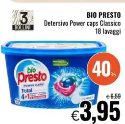 Famila BIO PRESTO Detersivo Power caps Classico offerta