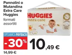 Carrefour Pannolini o Mutandina Extra Care Huggies offerta