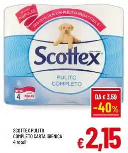 A&O Scottex pulito completo carta igienica offerta