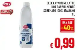 A&O Selex vivi bene latte uht parzialmente scremato 100% italiano offerta