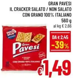 A&O Gran pavesi il cracker salato / non salato con grano 100% italiano offerta
