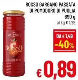 A&O Rosso gargano passata di pomodoro di puglia offerta