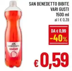 A&O San benedetto bibite vari gusti offerta
