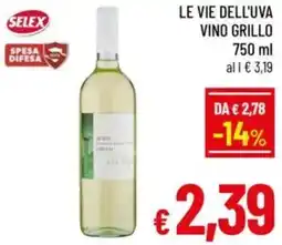 A&O Le vie dell'uva vino grillo offerta