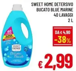 A&O Sweet home detersivo bucato blue marine 40 lavaggi offerta