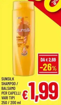 A&O Sunsilk shampoo / balsamo per capelli vari tipi offerta