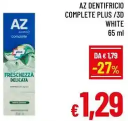 A&O Az dentifricio complete plus/3d white offerta