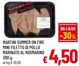 A&O Martini summer on fire mini filetto di pollo marinato al rosmarino offerta