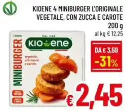 A&O Kioene 4 miniburger l'originale vegetale, con zucca e carote offerta