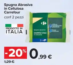 Carrefour Spugna Abrasiva in Cellulosa Carrefour offerta