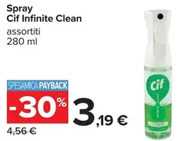 Carrefour Spray Cif Infinite Clean assortiti offerta