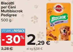 Carrefour Biscotti per Cani Multibiscrok Pedigree offerta