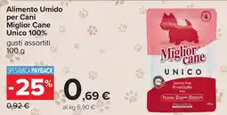 Carrefour Alimento Umido per Cani Miglior Cane Unico 100% offerta