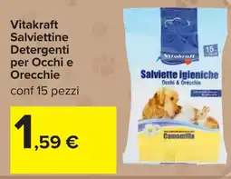 Carrefour Vitakraft Salviettine Detergenti per Occhi e Orecchie offerta