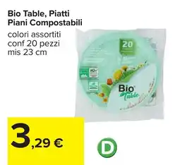 Carrefour Bio Table, Piatti Piani Compostabili offerta