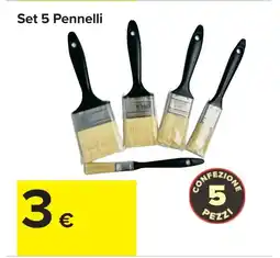 Carrefour Set 5 Pennelli offerta