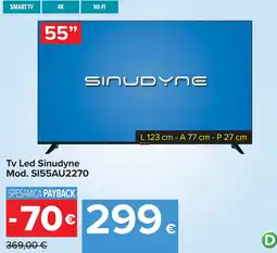 Carrefour Tv Led Sinudyne Mod. SI55AU2270 offerta