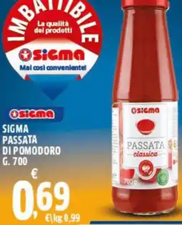 Orizzonte Supermercati Sigma passata di pomodoro offerta