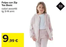 Carrefour Felpa con Zip Tex Basic offerta