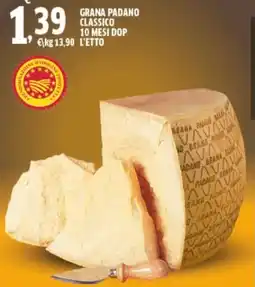 Orizzonte Supermercati Grana padano classico 10 mesi dop offerta