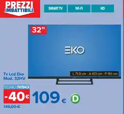 Carrefour Tv Lcd Eko Mod. 32HV offerta