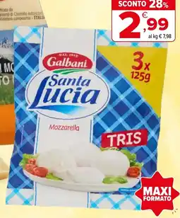 Iperal Mozzarella santa lucia GALBANI offerta