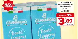 Iperal Latte bontà leggera uht 1,2% GRANAROLO offerta