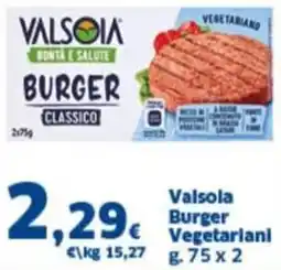 Orizzonte Supermercati Valsoia Burger Vegetariani offerta
