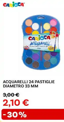 Max Factory Carioca acquarelli 24 pastiglie diametro 33 mm offerta