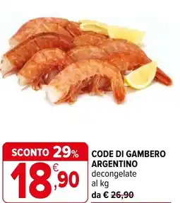 Iperal Code di gambero argentino offerta