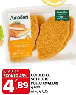 Iperal Cotoletta sottile di pollo AMADORI offerta