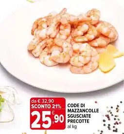 Iperal Code di mazzancolle sgusciate precotte offerta