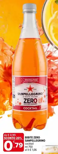 Iperal Bibite zero SANPELLEGRINO offerta