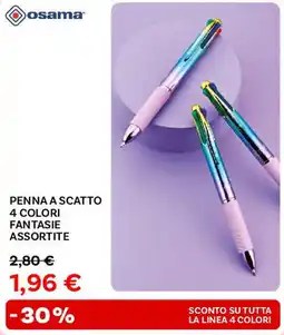 Max Factory Osama penna a scatto 4 colori fantasie assortite offerta