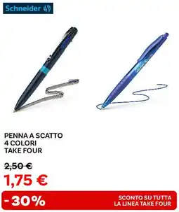 Max Factory Schneider penna a scatto 4 colori take four offerta