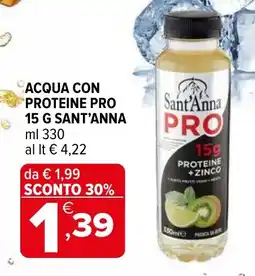 Iperal Acqua con proteine pro 15 g SANT'ANNA offerta