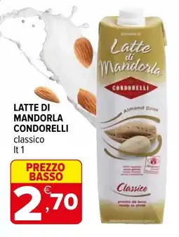 Iperal Latte di mandorla CONDORELLI offerta