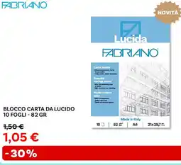 Max Factory Fabriano blocco carta da lucido offerta