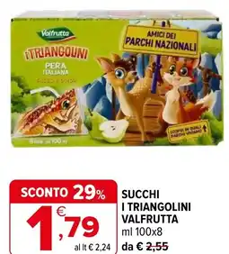 Iperal Succhi i triangolini VALFRUTTA offerta
