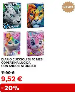 Max Factory Novità diario cuccioli sj 10 mesi copertina lucida con angoli stondati offerta