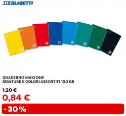 Max Factory Blasetti quaderno maxi one rigature e colori assortiti 100 gr offerta