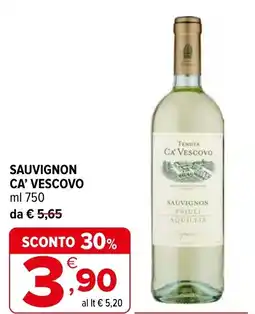 Iperal Sauvignon CA' VESCOVO offerta