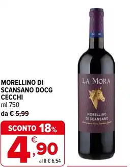Iperal Morellino di scansano docg cecchi LA MORA offerta