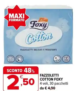 Iperal Fazzoletti cotton FOXY offerta