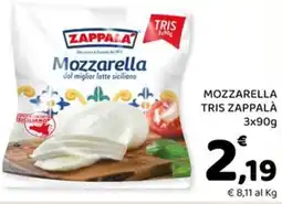 Conad Margherita Mozzarella tris zappalà offerta