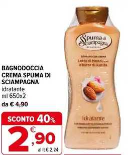 Iperal Bagnodoccia crema SPUMA DI SCIAMPAGNA offerta