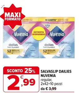 Iperal Salvaslip dailies NUVENIA offerta